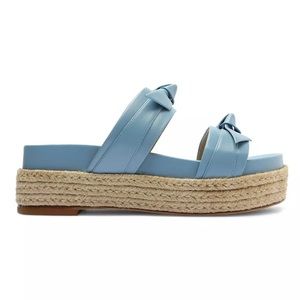 Alexandre Birman Clarita Knotted Bow Espadrille Platform Sandal in Blue